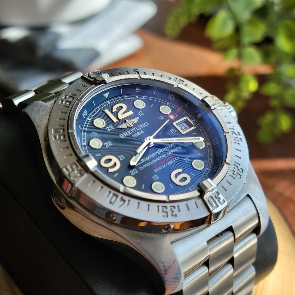 Breitling Superocean Steelfish 2000 meter mens automatic dive watch